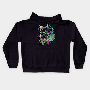 Astronaut Cat Space Cat Galaxy Kitten Kids Hoodie